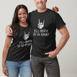 Tot de dood doen ons uit elkaar Gothic Skeleton He T-shirt<br><div class="desc">Toekomstige Mrs Gothic Skeleton Heart Bride</div>