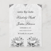 Tot de dood doen we deel Gothic Weddenschap zwart- Briefkaart (Voorkant)