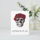 Tot de dood doen we deel Red Rose Briefkaart (Staand voorkant)