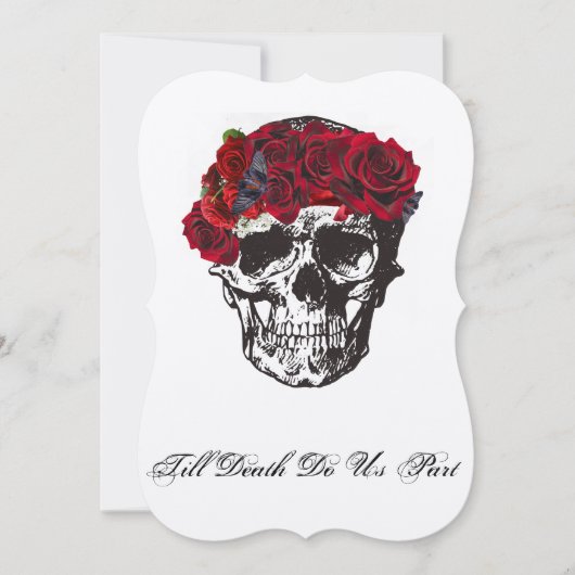 Tot de dood doen we deel Red Rose Kaart (Voorkant)