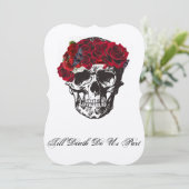 Tot de dood doen we deel Red Rose Kaart (Staand voorkant)