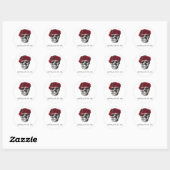 Tot de dood doen we deel Red Rose Ronde Sticker (Vel)