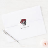 Tot de dood doen we deel Red Rose Ronde Sticker (Envelop)