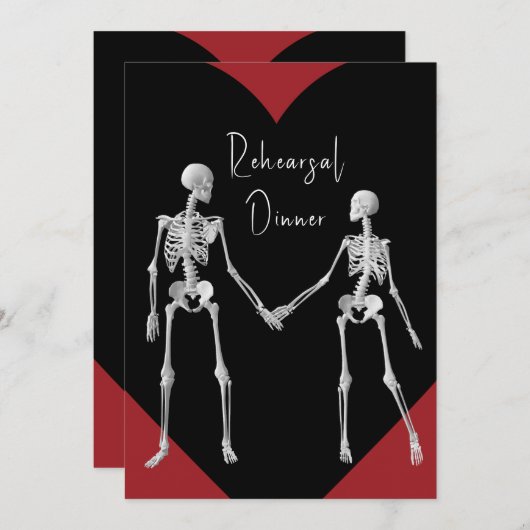 Tot de dood doen we deel Skeleton Black repesal Kaart (Voorkant / Achterkant)