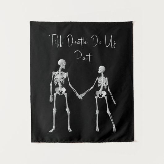 Tot de dood doen we deel Skeleton Tapestry Wandkleed (Voorkant)
