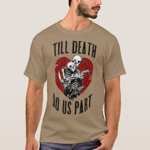 Tot de dood doen we deel Skeleton Wedding Couple V T-shirt