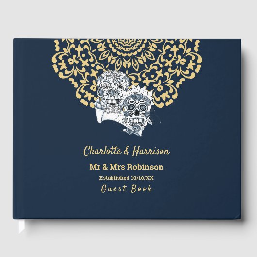 Tot de dood doen we een deel suiker schedels bruil gastenboek (Voorkant)