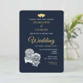 Tot de dood doen we een deel suiker schedels bruil kaart (Staand voorkant)