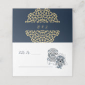 Tot de dood doen we een deel suiker schedels bruil plaatskaartje (Buitenkant ongevouwen)