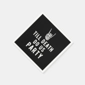 Tot de dood doen we het zwarte Skeletonfeest Servet (Hoek)