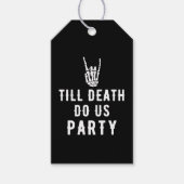 Tot de dood doen wij ons aan het zwarte Skeleton-p Cadeaulabel (Voorkant)