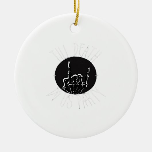 Tot de dood doet ons feest klassieker keramisch ornament (Voorkant)