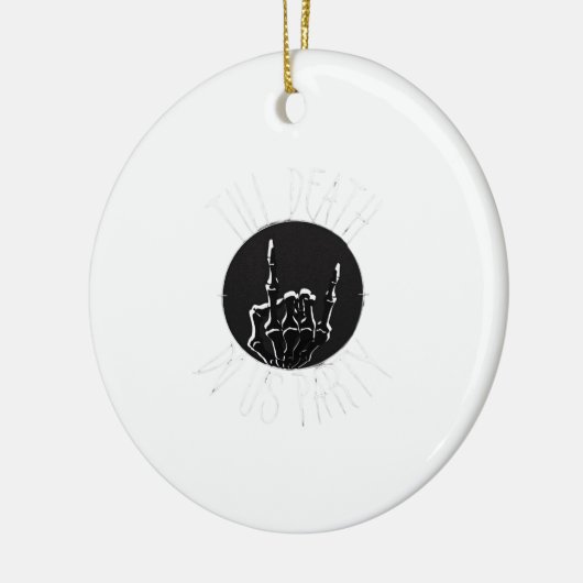 Tot de dood doet ons feest klassieker keramisch ornament (Links)