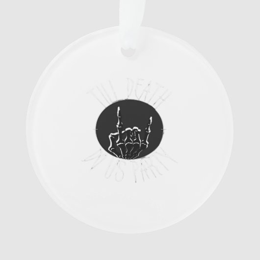 Tot de dood doet ons feest klassieker ornament (voorkant)