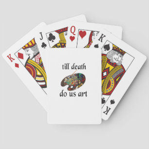 Tot de dood doet ons kunst grappig creatief ontwer pokerkaarten
