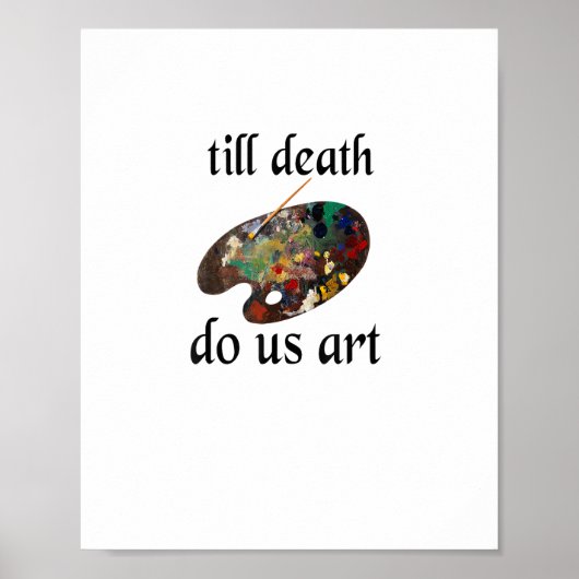 Tot de dood doet ons kunst grappig creatief ontwer poster (Voorkant)