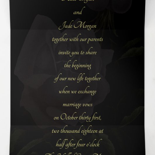 Tot de dood drivoudig donkerbruine weddenschap drieluik programma (Binnenkant midden)