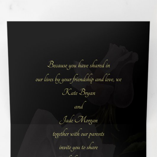 Tot de dood drivoudig donkerbruine weddenschap drieluik programma (Binnenzijde eerst)