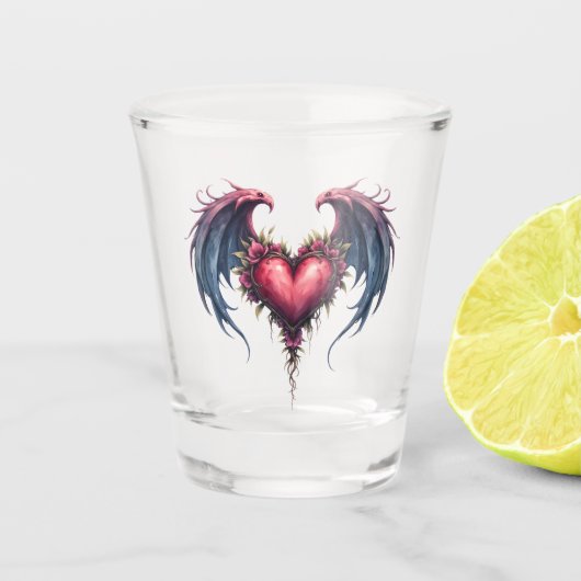 Tot de dood en het maanlicht ons binden. shot glas (Voorkant)