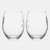 Tot de dood feesten we twee zwarte raven wijnglas zonder voet (Links)