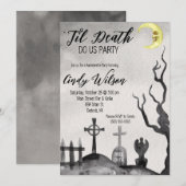 Tot de dood feesten we vrijgezellenfeest kaart (Voorkant / Achterkant)