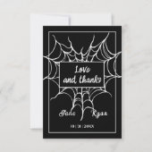 Tot de dood | Gothic Black HalloWedding Bedankt (Voorkant)