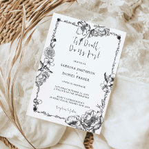 Tot de dood Gothic Hand-getrokken Flowers Skull