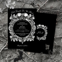 Tot de Dood Gothic Schedels Monogram Huwelijk