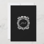 Tot de Dood Gothic Schedels Monogram Verloving Fee Kaart (Achterkant)