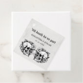 Tot de dood Gotische Bloemen Skulls Bruiloft Bedankjes Labels (In situ)