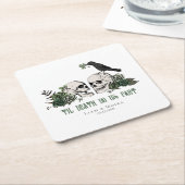 Tot de Dood Gotische St. Patrick's Dag Bloemrijke  Kartonnen Onderzetters (Schuin)