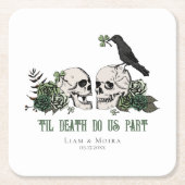 Tot de Dood Gotische St. Patrick's Day Bloemensche Kartonnen Onderzetters (Voorkant)