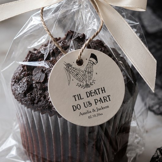 Tot de Dood Halloween Bruiloft Bedankjes Labels