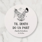 Tot de Dood Halloween Bruiloft Bedankjes Labels (Voorkant)