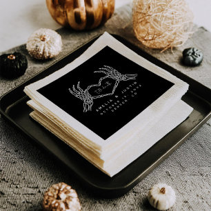 Tot de dood Halloween bruiloft cocktail servetten