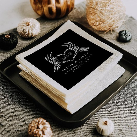 Tot de dood Halloween bruiloft cocktail servetten