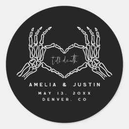 Tot de dood Halloween bruiloft gunst Stickers