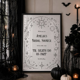 Tot de Dood Halloween Bruiloftsborrel Welkom  Poster