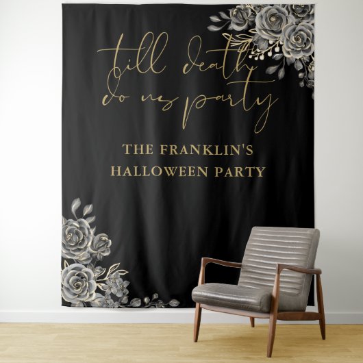 Tot de dood Halloween-feest Fotobackdrop Wandkleed (In situ)