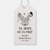Tot de Dood Halloween Gotische Bruiloft Favor Cadeaulabel (Voorkant)