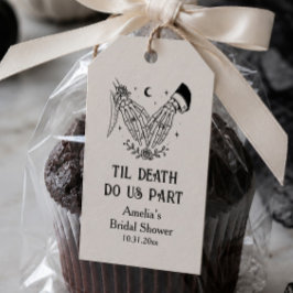 Tot de Dood Halloween Gotische Bruiloft Favor Cadeaulabel