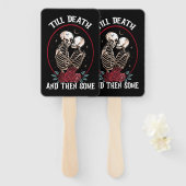 'Tot de dood hand fans Handwaaier (Voorkant en achterkant)