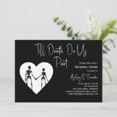 Tot de dood hebben we deel Skeleton White Rehearin Kaart (Staand voorkant)