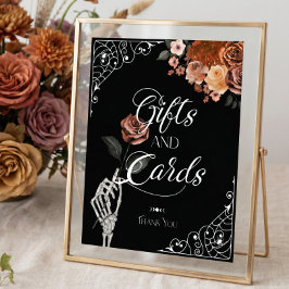 Tot de dood herfst bloemrijke gotische cadeaus & k poster