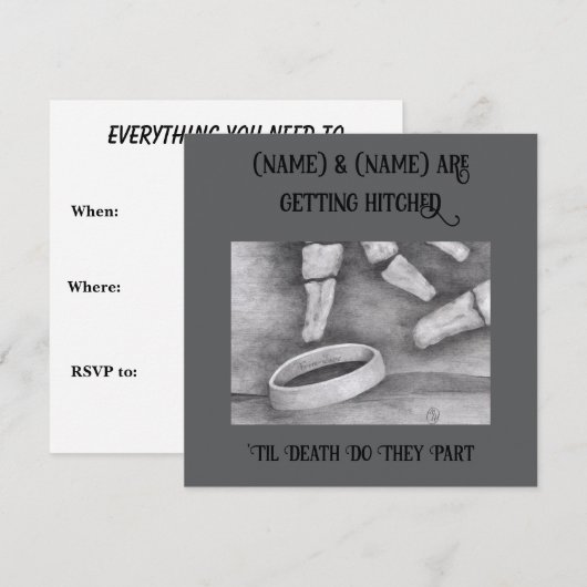 Tot de dood kaart (Voorkant / Achterkant)