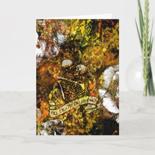 Tot de Dood Kaart in Goud met fragment van Gedicht (Voorkant)