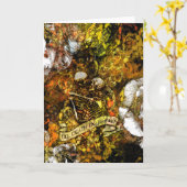 Tot de Dood Kaart in Goud met gedichtfragment binn (Gele Bloem)