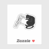 Tot de dood katten doen ons deel klassiek sticker (Vel)