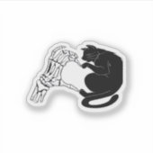 Tot de dood katten doen ons deel klassiek sticker (Voorkant)
