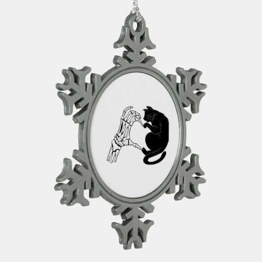 Tot de dood katten doen ons deel klassiek tin sneeuwvlok ornament (Links)